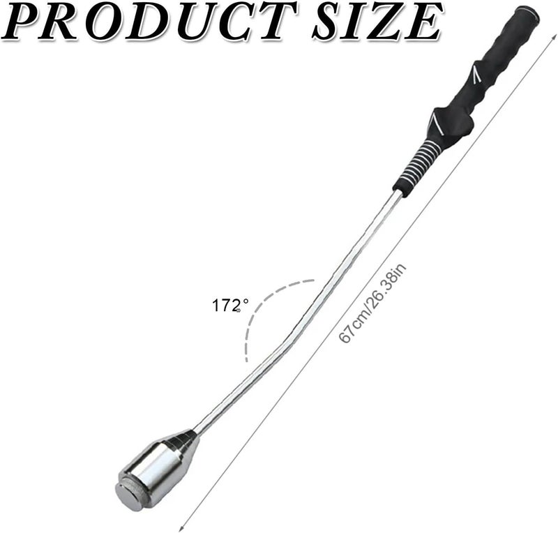 KALAUTO Golf Grip Swing Training Aid - Retractable Click Club Trainer Indoor Practice Warm Up Stick Flexible Telescopic Short Club Tempo Sound Release Trainer Devices - Image 4
